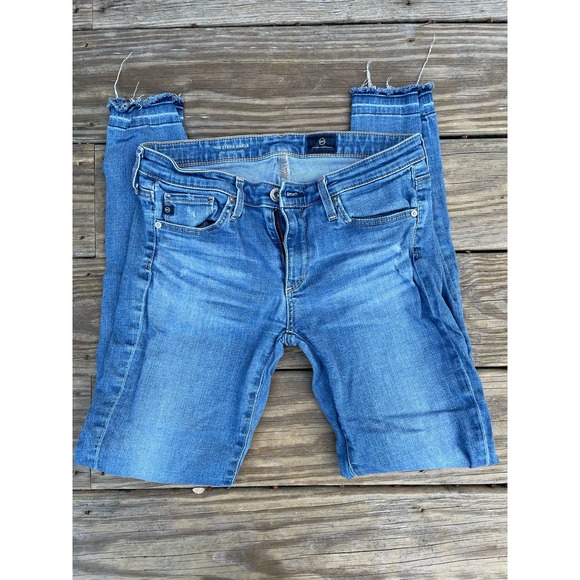 AG Jeans Stevie Slim Straight Ankle Jeans in Blue‎ SZ 26 - Picture 3 of 8
